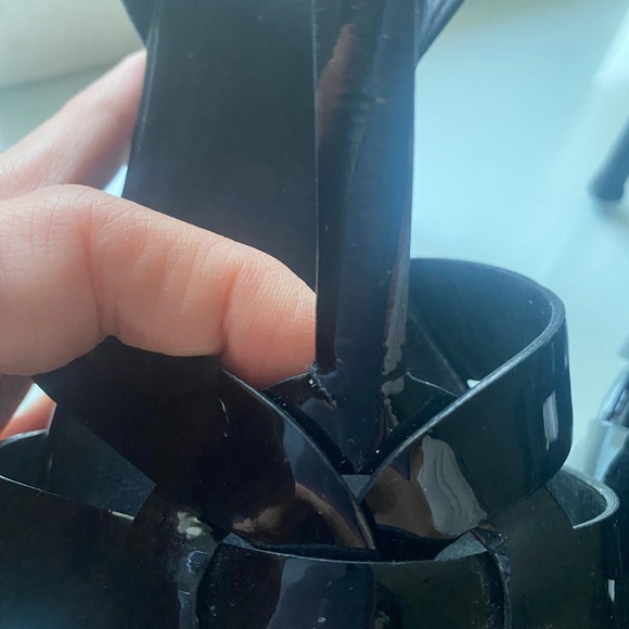 SAINT LAURENT tribute Elegant Black Strappy Sandals patent leather black 41 - Picture 7 of 10